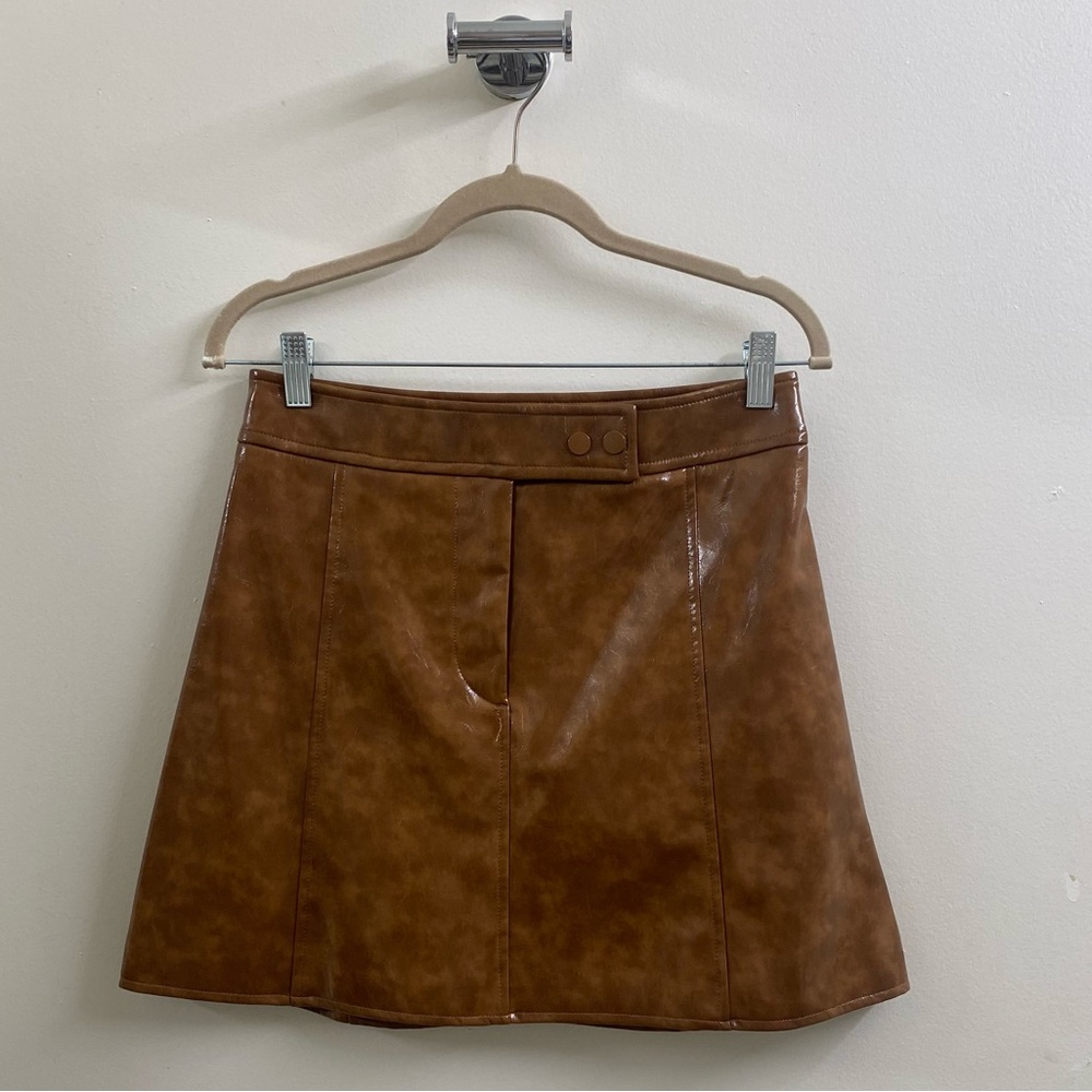 H&M Faux Patent Mini Skirt